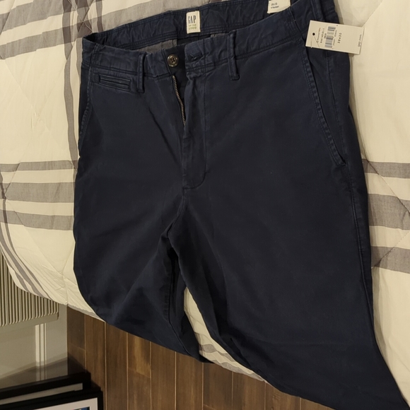 Navy Blue GAP Khakis 38x30 Straight Leg - Picture 2 of 4